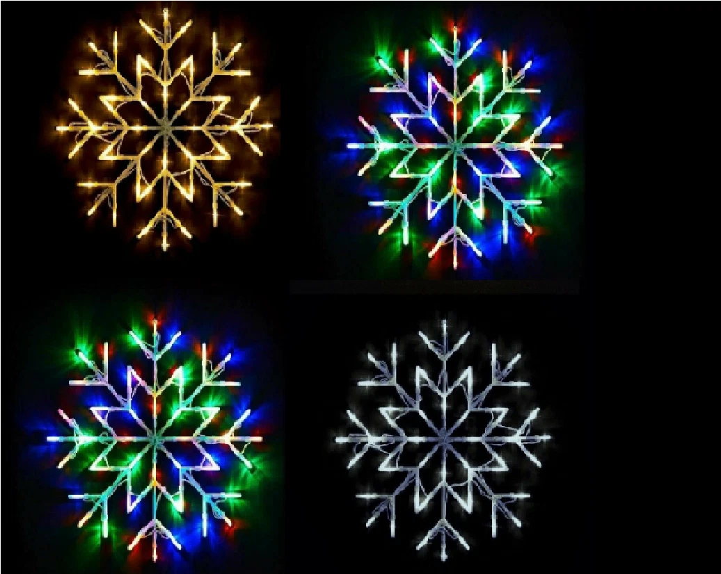 New Battery Operated Christmas 50 LED Window Snowflake Lights 37