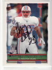 BLAINE BISHOP HOUSTON OILERS 1996 TOPPS #349 BALL STATE AUTOGRAPHED CARD