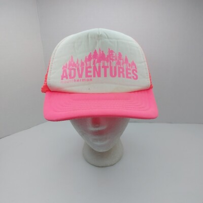Adventures Mount Hermon Snap back Trucker Hat Cap Pink