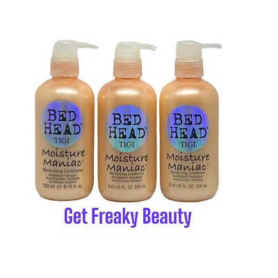 3 PACK. 8.5 oz. Tigi Bed Head Moisture Maniac Conditioner. 250ml. NEW.