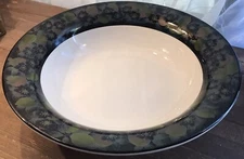 Purple Flowers Made in Portugal For Vitantonio Products Ceramic Serving Dish