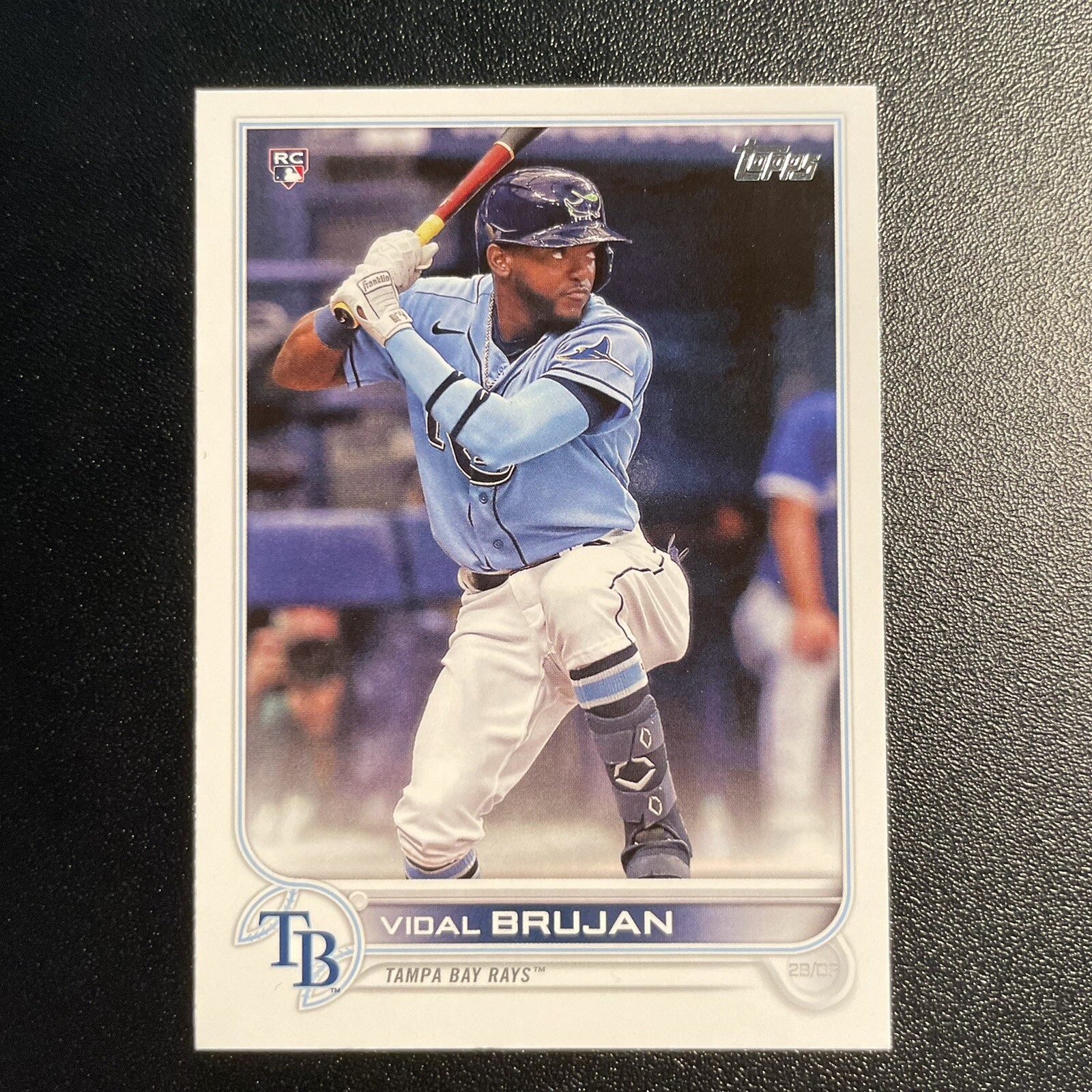 VIDAL BRUJAN 2022 TOPPS BASEBALL SERIES 1 ROOKIE CARD #25 TAMPA BAY RAYS