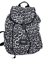 Victorias Secret Snow Leopard Full Size Backpack School Gym Tote Bag Nwt