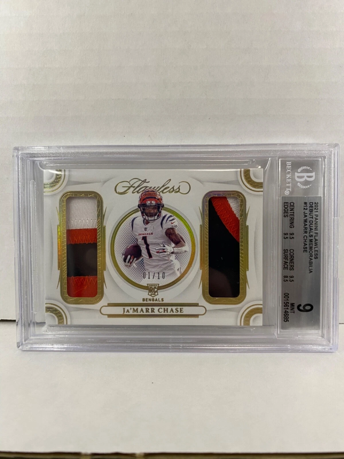 JaMarr Chase Panini Flawless Debut Duals Relics #DD12 Base