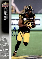 Tim White Signed 2022 Upper Deck CFL Football card Hamilton Tiger-Cats