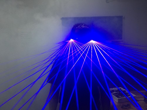 Green Red Blue LED Laser Glasses Lighting For DJ Dancer Bar Party Stage Show - Picture 21 of 36