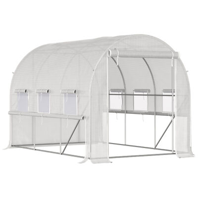 10'x7' Walk-in Tunnel Greenhouse Outdoor Garden Plant Nursery Heavy Duty Frame