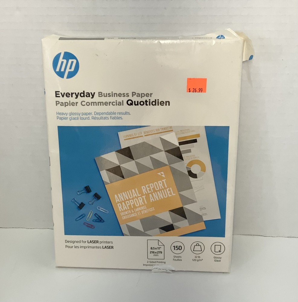 HP Everyday Business Paper 150 Sheets 8.5x11 Inches Bright White Printer Paper