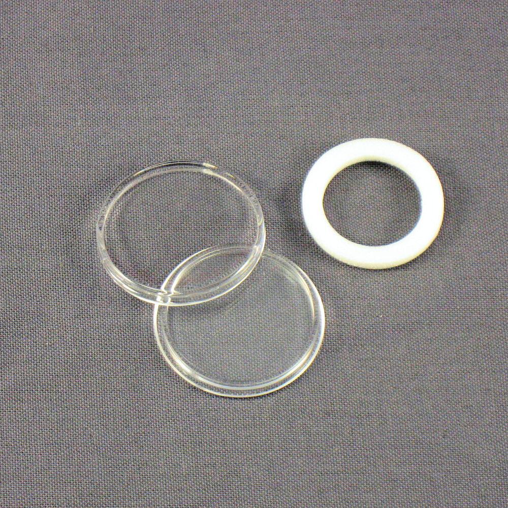 Air-tite 19mm Black Ring Coin Holders - Protective Capsules For Indian Head & Lincoln Cents