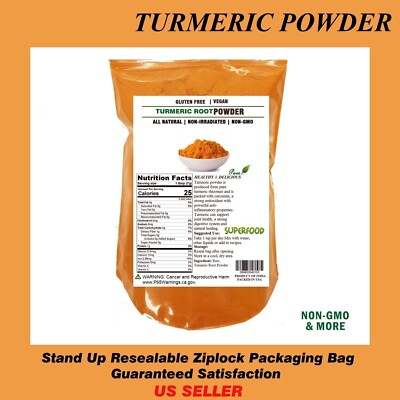 TURMERIC Root Powder 100% Pure (Curcuma Longa) TURMERIC,4 oz -5 LB