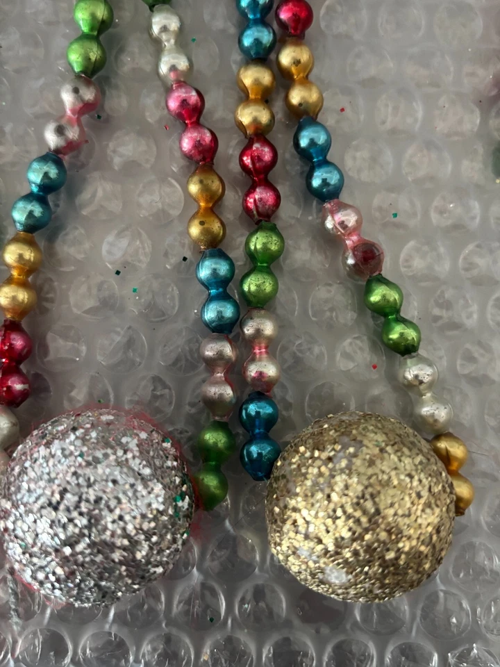 Guirnalda de cuentas de vidrio mercurio espaciadores de espuma de poliestireno de colección + extra suelto JAPÓN envío gratuito Foto 4 de 4