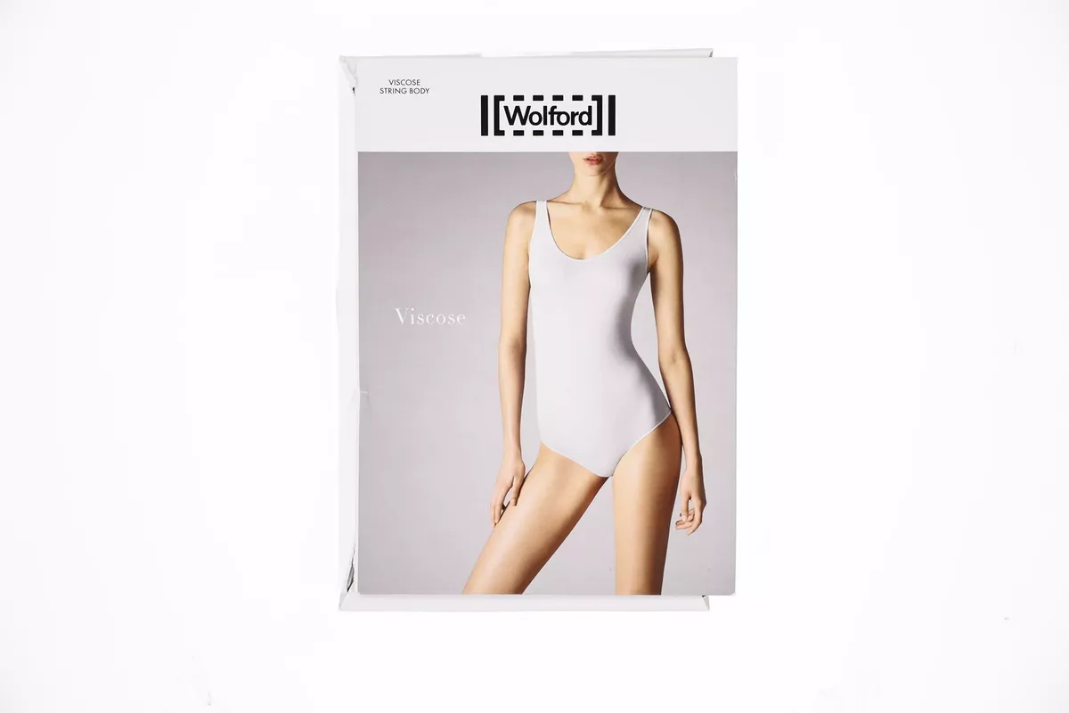 Wolford Women's 248189 White Viscose String Bodysuit Shapewear Size M