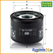 Filter, working hydraulics MANN-FILTER W13001