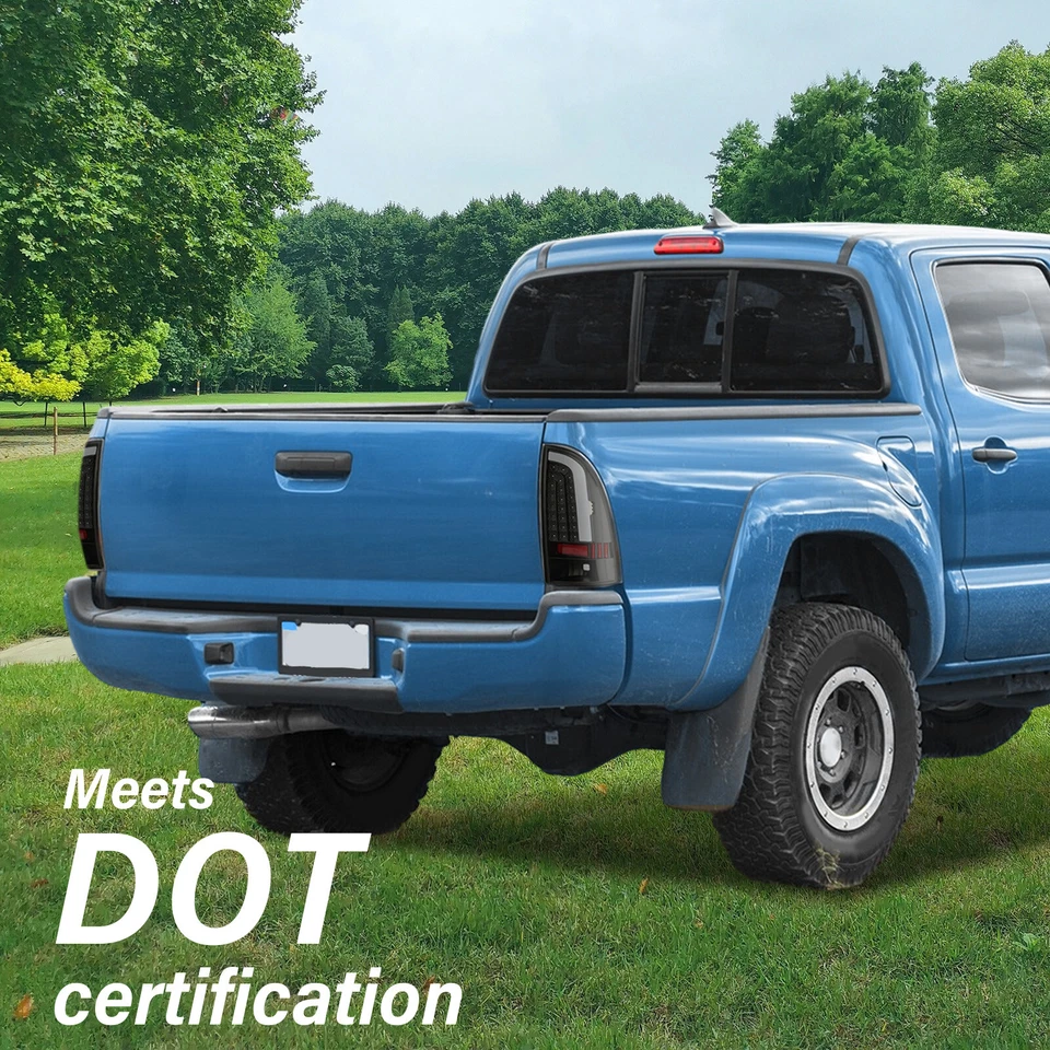 Luces traseras LED secuenciales lámparas de freno humo para Toyota Tacoma 2005-2015 Foto 3 de 4