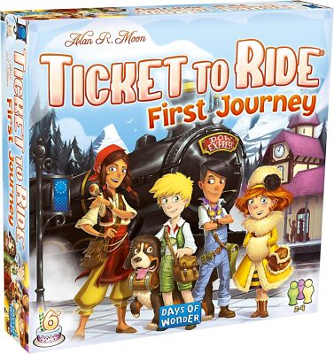 Days of Wonder Zug um Zug Erste Reise Europa Brettspiel ab 6 Jahren für 2 bis
