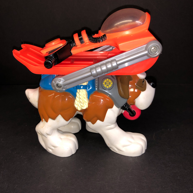 2000 Mattel Fisher Price Rescue Heroes Wind Chill St Bernard Dog Sled