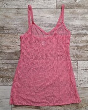 Y2K Lace Lingerie Mini Dress Size L Pink Dainty Coquette Girly Slip Dress