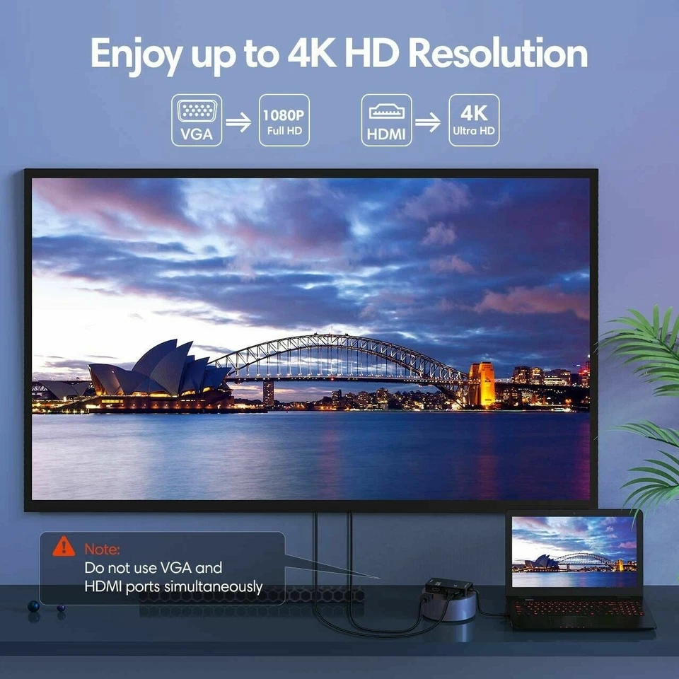 Mini DisplayPort DP to HDMI VGA DVI Converter For Microsoft Surface Pro 1 2 3 4K - Image 3 of 4