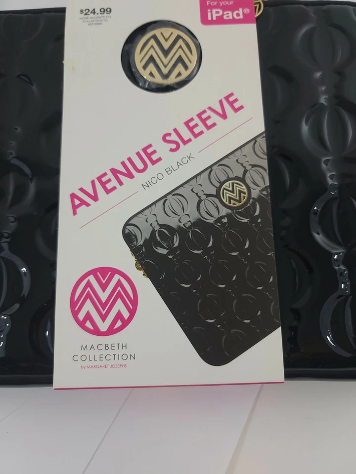 Moda Nación Colección Macbeth Nico Negro iPad Funda Cremallera Estuche Nuevo + Extr Foto 2 de 4