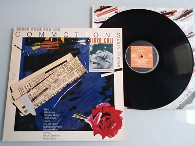 LLOYD COLE AND THE COMMOTIONS EASY PIECES FRANZÖSISCHE LP VINYL + HYPE PROMO STICKER