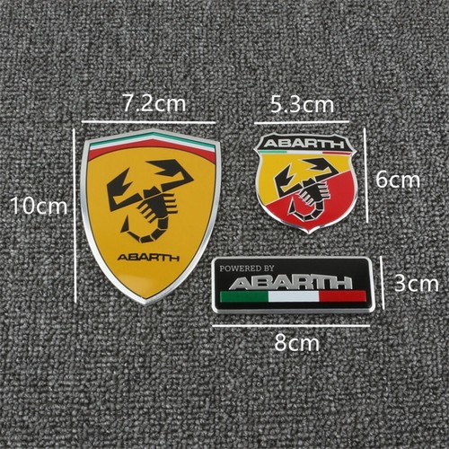 1 Pcs 3D Metal Scorpio ABARTH Emblem Sticker Car Body Rear Trunk Badge for Fiat - Picture 3 of 4