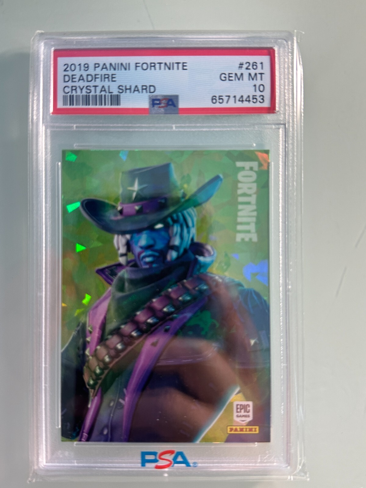 2019 Panini Fortnite Series 1 USA Crystal Shard #261 Deadfire PSA 10 GEM MT