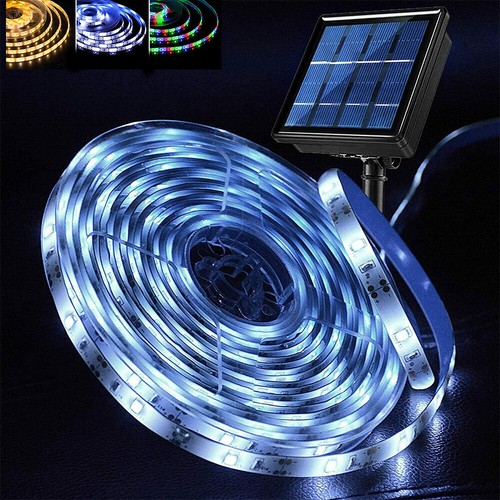 5M Outdoor Solar 150LED Strip Lights Waterproof Garden Flexible Tape Rope Lights - Picture 2 of 27
