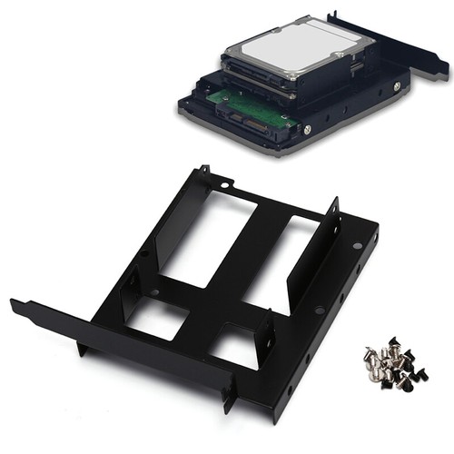 3.5" 2.5" SSD HDD to PCI PCI-e Metal Mount PC Casing Hard Drive Bracket AdapteZ0 - Photo 3/10