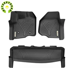 3D Floor Mats for 2012- 2016 Ford F250-F550 SuperCrew Cab All Weather TPE Liners