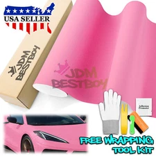 Matte Glitter Pink Frosted Sparkle Sticker Decal Sheet Car Vinyl Wrap Film DIY