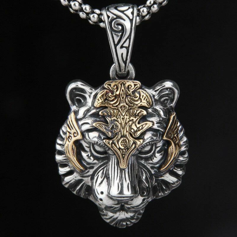 Tiger Pendant Necklace Cool Men Glamour Rock Animal Jewelry