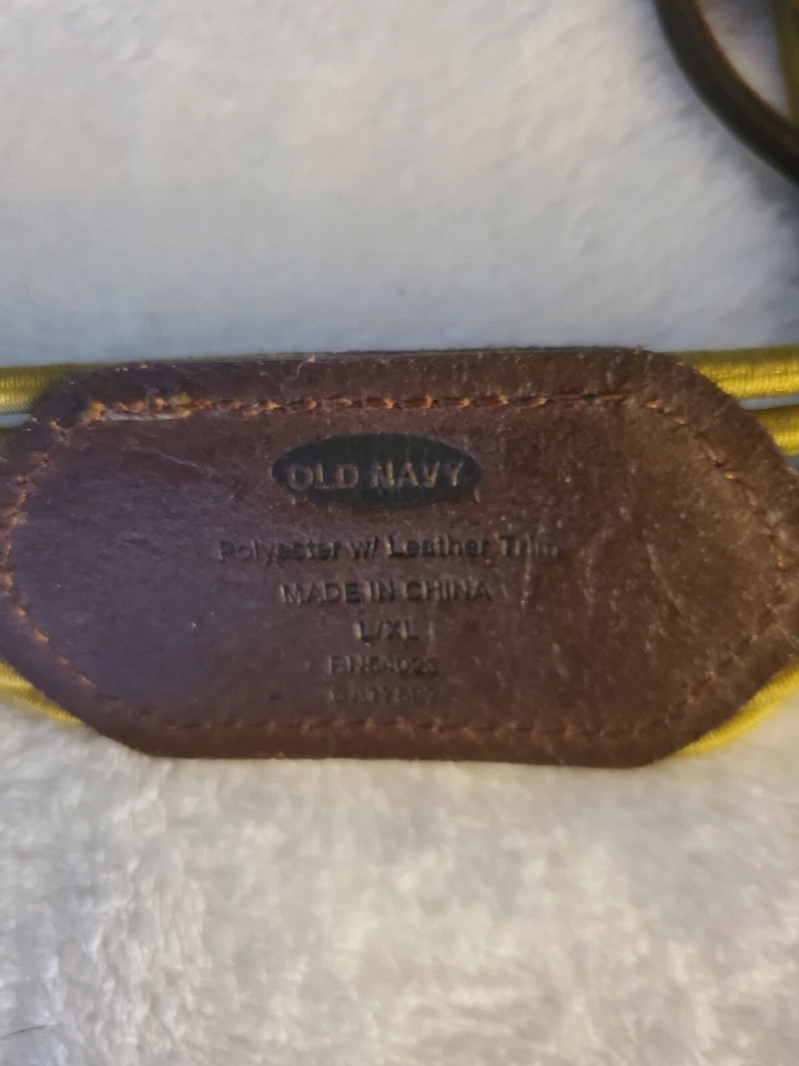 Cinturón elástico Old Navy para mujer L/XL marrón/verde poliéster/cuero Foto 4 de 4