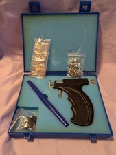 Kamjia Ear Piercing Kit With Gun Studs  Marker In Blue Storage Case