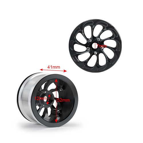 FLYXM 2.2'' Beadlock Wheel Rim Rubber Tire for 1/10 RCCrawler Axial SCX10 Wraith - Picture 84 of 94