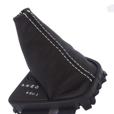 Automatic Shift Boot Leather Synthetic For Land Rover Lr2 08-12 White Stitch
