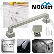 Square Brushed Nickel Solid Cabinet Handles P...