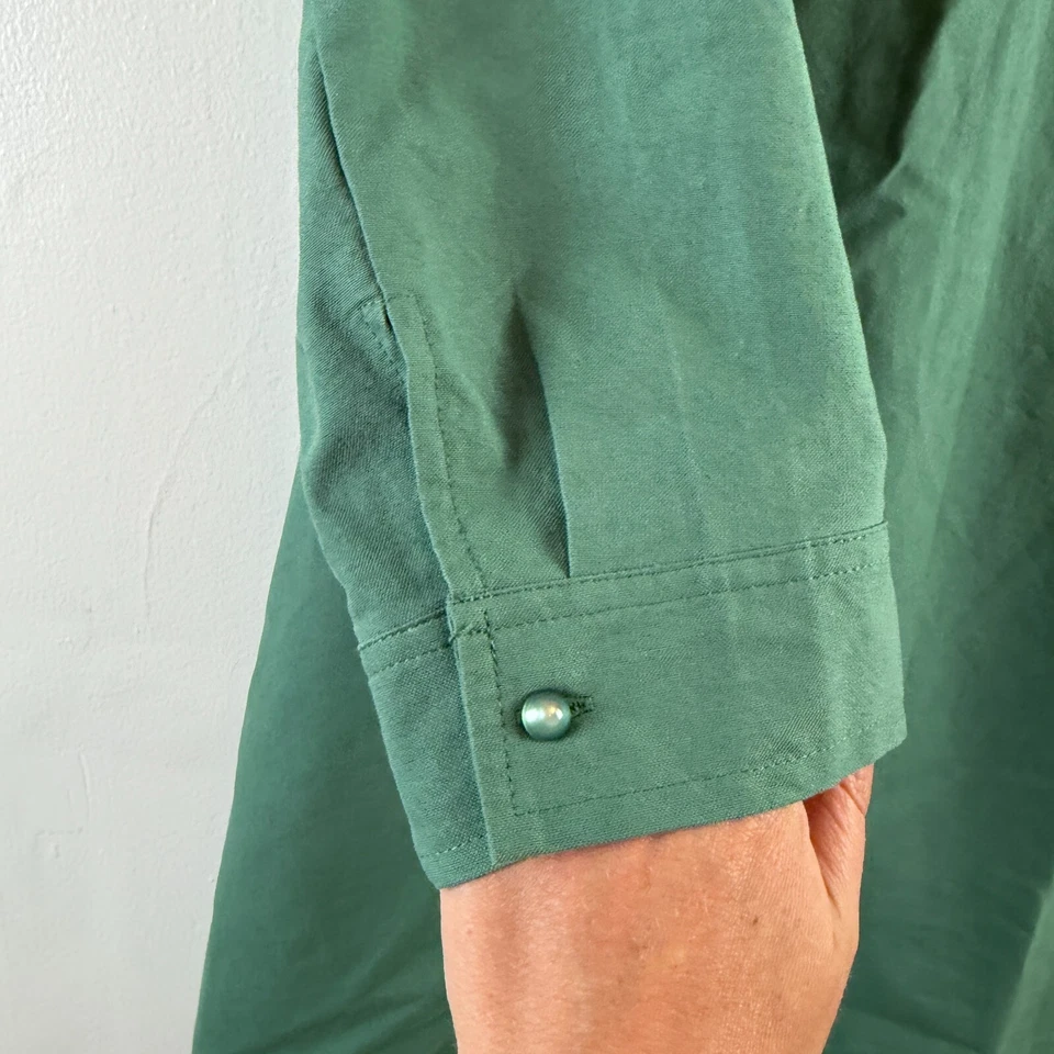 Tuckernuck Pomander Place Shirt Dress Polly Green Old Money Preppy Size Large - Image 3 of 4