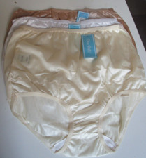 3 Dixie Belle Full cut Briefs Style 719 Size 7 Beige Nude White full coverage