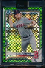 BLAZE JORDAN 2021 Bowman Chrome X Green X-Fractor Refractor /31 Rookie Card RC