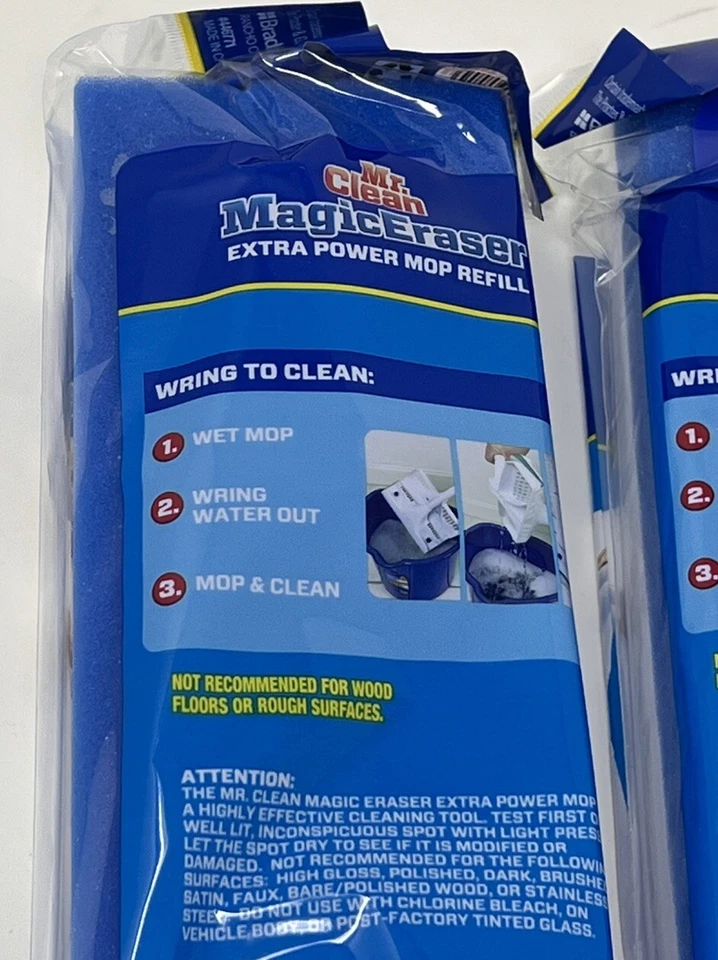 Mr. Clean Magic Eraser Extra Power Mop Repuesto para limpieza de alta resistencia (paquete de 3) Foto 3 de 4