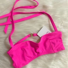 L&rsquo; Agent Provocateur Agata Pink Bikini Top XS NWT