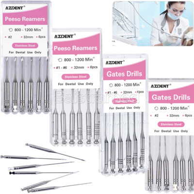 Dental Endodontic Root Canal Peeso Reamers GATES DRILLS #1 #2 #3 #4 #5 #6 32mm