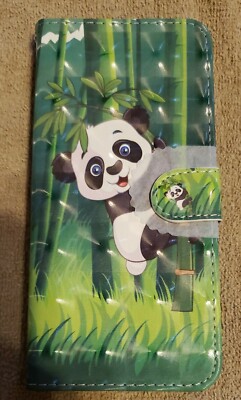 Panda Samsung A31 Flip Phone Case Leather Pattern Cover Brand New USA Shipping 