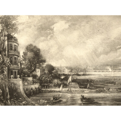 David Lucas Eröffnung der Waterloo Bridge 1838 Kunstdruck Leinwand 30x40 cm