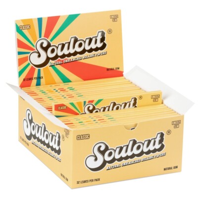 Soulout King Size slim Rolling Papers Unbleached Long Papes Zigarettenpapier