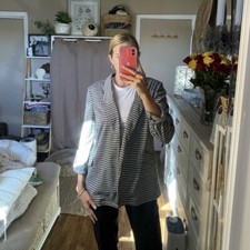 Revamped houndstooth black and white blazer size medium