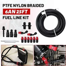 AN6 6AN PTFE LS Swap EFI Fuel Line Fitting Kit with 25FT Hose and 15 Fitting E85