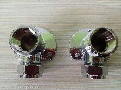 Chrome Shower Wallplate Elbow Fixing for Exposed Thermostatic Bar Mixer Valve Pr