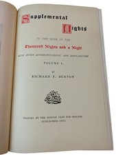 Richard F Burton Supplemental Nights Thousand and One Nights Volume 1 #425