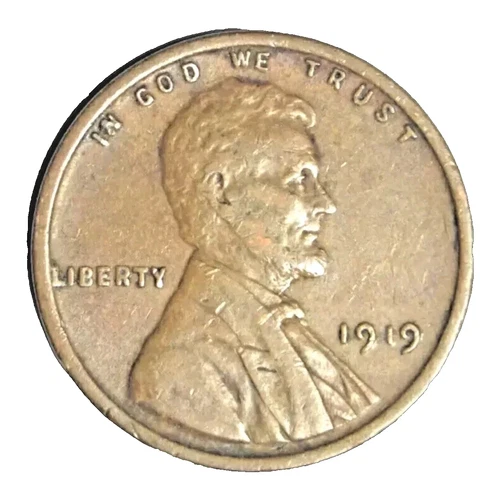 1919-P Better Date Lincoln Wheat Cent G-VG Good-Very Good Condition 106 Yrs Old
